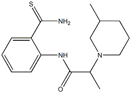 N-(2-carbamothioylphenyl)-2-(3-methylpiperidin-1-yl)propanamide Struktur