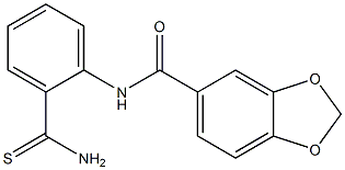 N-(2-carbamothioylphenyl)-2H-1,3-benzodioxole-5-carboxamide Struktur