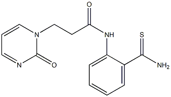 N-(2-carbamothioylphenyl)-3-(2-oxo-1,2-dihydropyrimidin-1-yl)propanamide Struktur