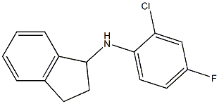 N-(2-chloro-4-fluorophenyl)-2,3-dihydro-1H-inden-1-amine Struktur