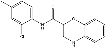 N-(2-chloro-4-methylphenyl)-3,4-dihydro-2H-1,4-benzoxazine-2-carboxamide Struktur