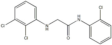 N-(2-chlorophenyl)-2-[(2,3-dichlorophenyl)amino]acetamide Struktur