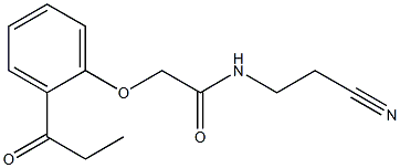 N-(2-cyanoethyl)-2-(2-propionylphenoxy)acetamide Struktur