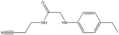 N-(2-cyanoethyl)-2-[(4-ethylphenyl)amino]acetamide Struktur