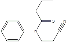 N-(2-cyanoethyl)-2-methyl-N-phenylbutanamide Struktur