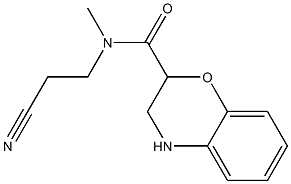 N-(2-cyanoethyl)-N-methyl-3,4-dihydro-2H-1,4-benzoxazine-2-carboxamide Struktur