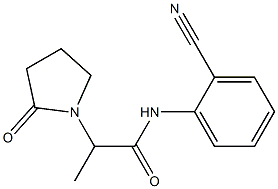 N-(2-cyanophenyl)-2-(2-oxopyrrolidin-1-yl)propanamide Struktur