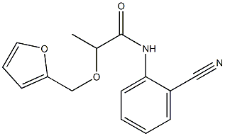 N-(2-cyanophenyl)-2-(furan-2-ylmethoxy)propanamide Struktur