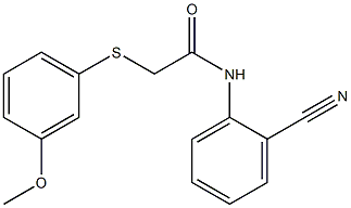 N-(2-cyanophenyl)-2-[(3-methoxyphenyl)sulfanyl]acetamide Struktur