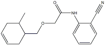 N-(2-cyanophenyl)-2-[(6-methylcyclohex-3-en-1-yl)methoxy]acetamide Struktur