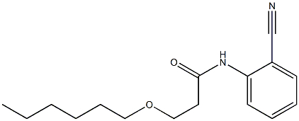 N-(2-cyanophenyl)-3-(hexyloxy)propanamide Struktur