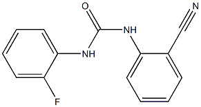 N-(2-cyanophenyl)-N'-(2-fluorophenyl)urea Struktur