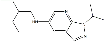 N-(2-ethylbutyl)-1-(propan-2-yl)-1H-pyrazolo[3,4-b]pyridin-5-amine Struktur