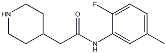 N-(2-fluoro-5-methylphenyl)-2-(piperidin-4-yl)acetamide Struktur