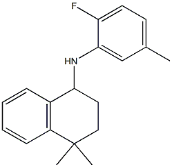 N-(2-fluoro-5-methylphenyl)-4,4-dimethyl-1,2,3,4-tetrahydronaphthalen-1-amine Struktur