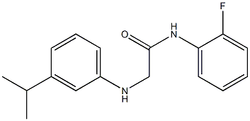 N-(2-fluorophenyl)-2-{[3-(propan-2-yl)phenyl]amino}acetamide Struktur