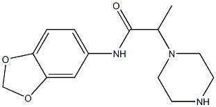 N-(2H-1,3-benzodioxol-5-yl)-2-(piperazin-1-yl)propanamide Struktur