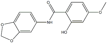 N-(2H-1,3-benzodioxol-5-yl)-2-hydroxy-4-methoxybenzamide Struktur