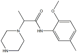 N-(2-methoxy-5-methylphenyl)-2-(piperazin-1-yl)propanamide Struktur