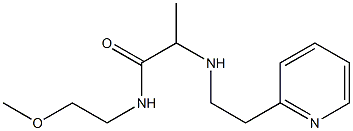 N-(2-methoxyethyl)-2-{[2-(pyridin-2-yl)ethyl]amino}propanamide Struktur