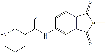 N-(2-methyl-1,3-dioxo-2,3-dihydro-1H-isoindol-5-yl)piperidine-3-carboxamide Struktur