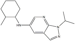 N-(2-methylcyclohexyl)-1-(propan-2-yl)-1H-pyrazolo[3,4-b]pyridin-5-amine Struktur