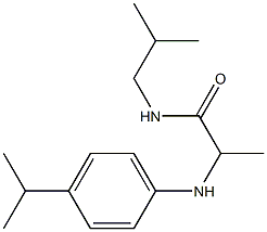 N-(2-methylpropyl)-2-{[4-(propan-2-yl)phenyl]amino}propanamide Struktur