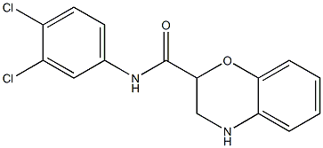 N-(3,4-dichlorophenyl)-3,4-dihydro-2H-1,4-benzoxazine-2-carboxamide Struktur