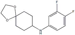 N-(3,4-difluorophenyl)-1,4-dioxaspiro[4.5]decan-8-amine Struktur