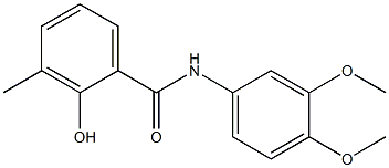 N-(3,4-dimethoxyphenyl)-2-hydroxy-3-methylbenzamide Struktur