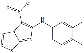 N-(3,4-dimethylphenyl)-5-nitroimidazo[2,1-b][1,3]thiazol-6-amine Struktur