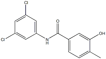 N-(3,5-dichlorophenyl)-3-hydroxy-4-methylbenzamide Struktur