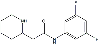 N-(3,5-difluorophenyl)-2-(piperidin-2-yl)acetamide Struktur