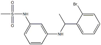 N-(3-{[1-(2-bromophenyl)ethyl]amino}phenyl)methanesulfonamide Struktur