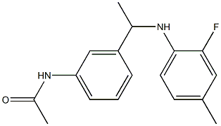 N-(3-{1-[(2-fluoro-4-methylphenyl)amino]ethyl}phenyl)acetamide Struktur