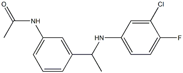 N-(3-{1-[(3-chloro-4-fluorophenyl)amino]ethyl}phenyl)acetamide Struktur