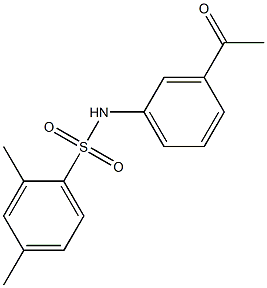 N-(3-acetylphenyl)-2,4-dimethylbenzene-1-sulfonamide Struktur