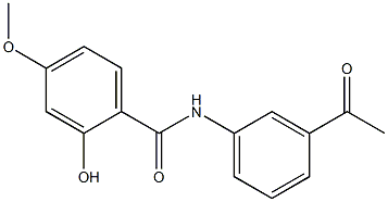 N-(3-acetylphenyl)-2-hydroxy-4-methoxybenzamide Struktur