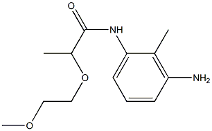 N-(3-amino-2-methylphenyl)-2-(2-methoxyethoxy)propanamide Struktur