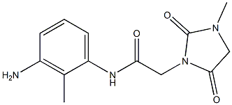 N-(3-amino-2-methylphenyl)-2-(3-methyl-2,5-dioxoimidazolidin-1-yl)acetamide Struktur