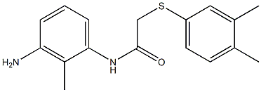 N-(3-amino-2-methylphenyl)-2-[(3,4-dimethylphenyl)sulfanyl]acetamide Struktur