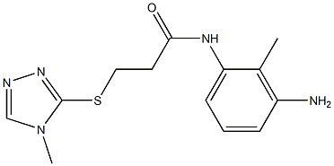 N-(3-amino-2-methylphenyl)-3-[(4-methyl-4H-1,2,4-triazol-3-yl)sulfanyl]propanamide Struktur