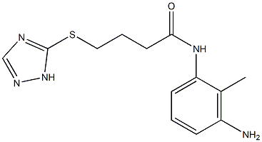 N-(3-amino-2-methylphenyl)-4-(1H-1,2,4-triazol-5-ylsulfanyl)butanamide Struktur