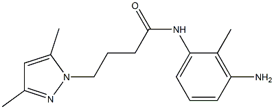 N-(3-amino-2-methylphenyl)-4-(3,5-dimethyl-1H-pyrazol-1-yl)butanamide Struktur