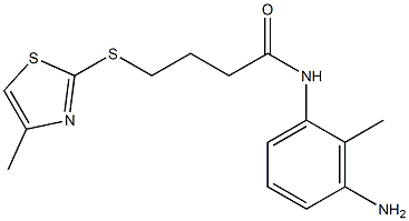 N-(3-amino-2-methylphenyl)-4-[(4-methyl-1,3-thiazol-2-yl)sulfanyl]butanamide Struktur