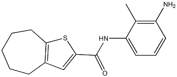 N-(3-amino-2-methylphenyl)-4H,5H,6H,7H,8H-cyclohepta[b]thiophene-2-carboxamide Struktur