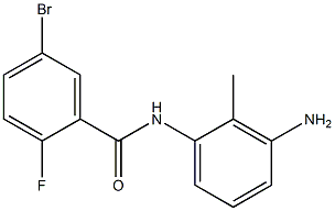 N-(3-amino-2-methylphenyl)-5-bromo-2-fluorobenzamide Struktur