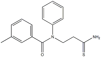 N-(3-amino-3-thioxopropyl)-3-methyl-N-phenylbenzamide Struktur