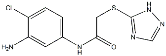 N-(3-amino-4-chlorophenyl)-2-(1H-1,2,4-triazol-5-ylsulfanyl)acetamide Struktur