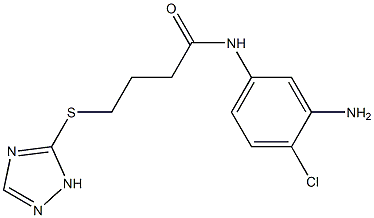 N-(3-amino-4-chlorophenyl)-4-(1H-1,2,4-triazol-5-ylsulfanyl)butanamide Struktur